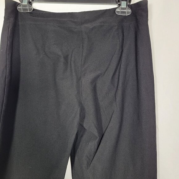 Women's Eileen Fisher Black Pull On Straight Leg Crepe Stretch Pants Size S - Picture 8 of 11